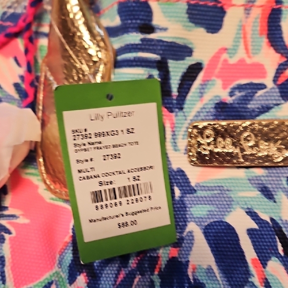 Lilly Pulitzer Gypset Frayed Beach Tote - Picture 5 of 8